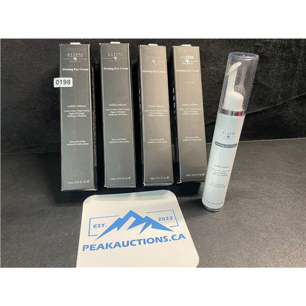 4 Kleem Organics Firming Eye Creams - Reduces Puffiness, Wrinkles, Dark Circles - 15ml - New