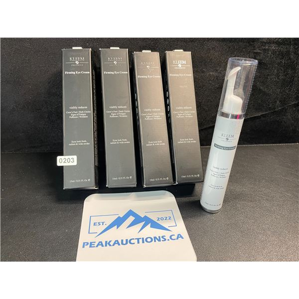 4 Kleem Organics Firming Eye Creams - Reduces Puffiness, Wrinkles, Dark Circles - 15ml - New