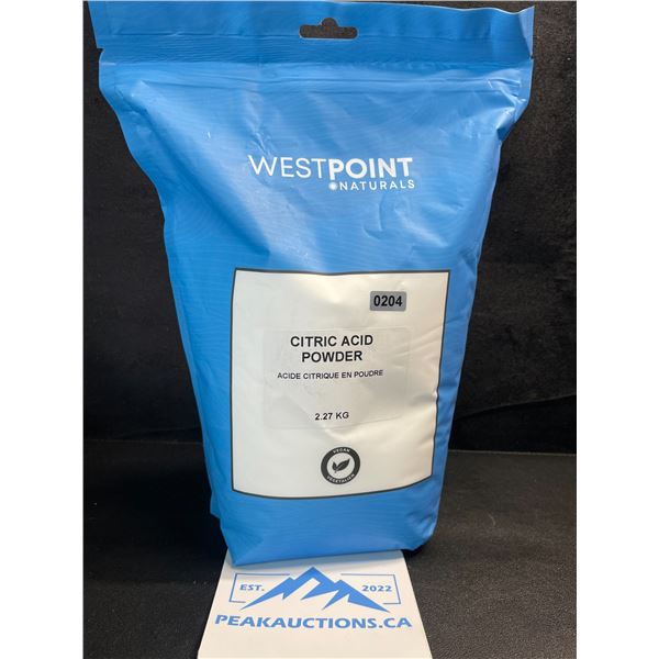 1 Westpoint Naturals Pure Food Grade Citric Acid Powder - 2.27kg (5lbs) - New Sealed
