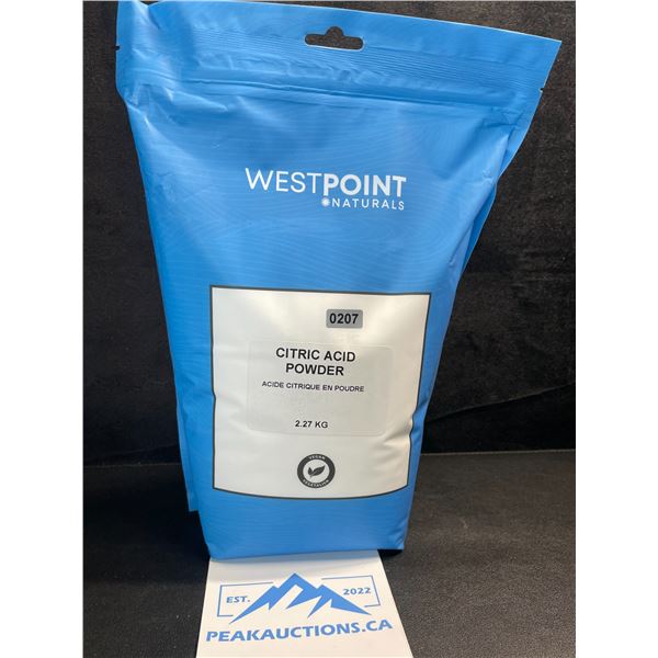 1 Westpoint Naturals Pure Food Grade Citric Acid Powder - 2.27kg (5lbs) - New Sealed