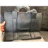 Image 3 : 1 "The Tote Bag" Black PU Leather Shoulder Bag/Tote Bag for Women with Strap - Black - Brand New