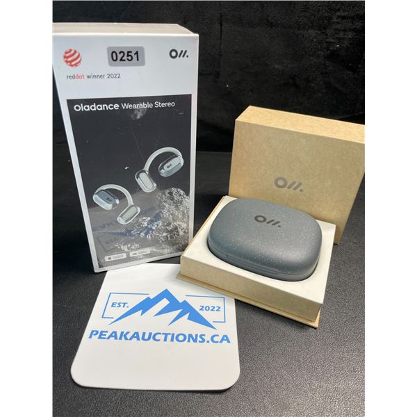 Oladance OWS1 Open-Ear Wireless Bluetooth Headphones; High-Quality Sound; Space Silver; NEW SEALED!