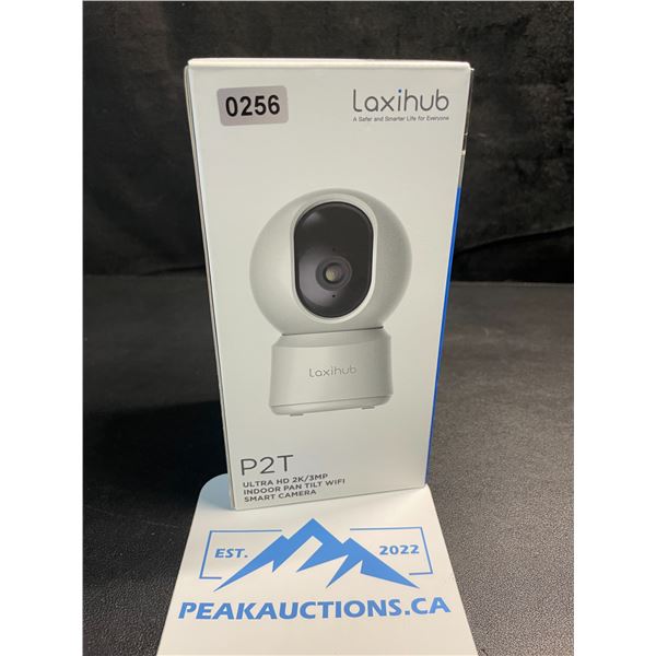 1 Laxihub P2T Ultra HD 2K/3MP Indoor Pan/Tilt WiFi Smart Home Security Camera - Brand New!