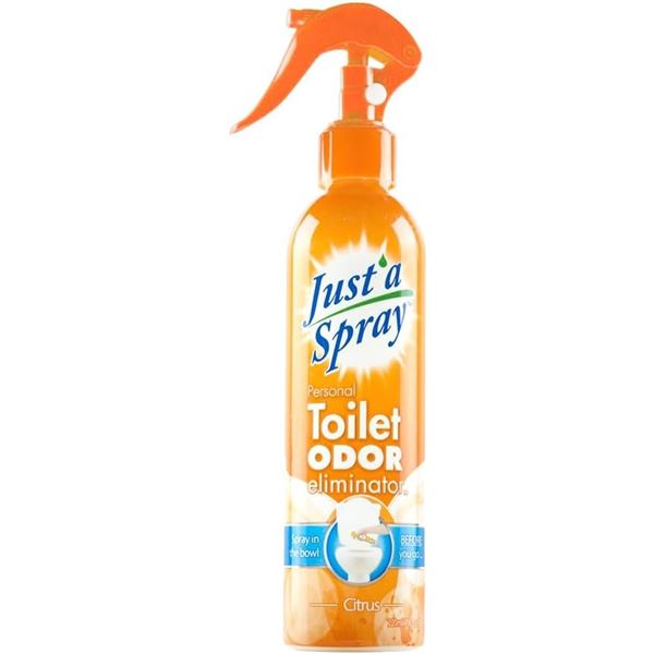4 "Just a Spray" Personal Toilet Odor Eliminator Sprays - Citrus - 220ml Each - New