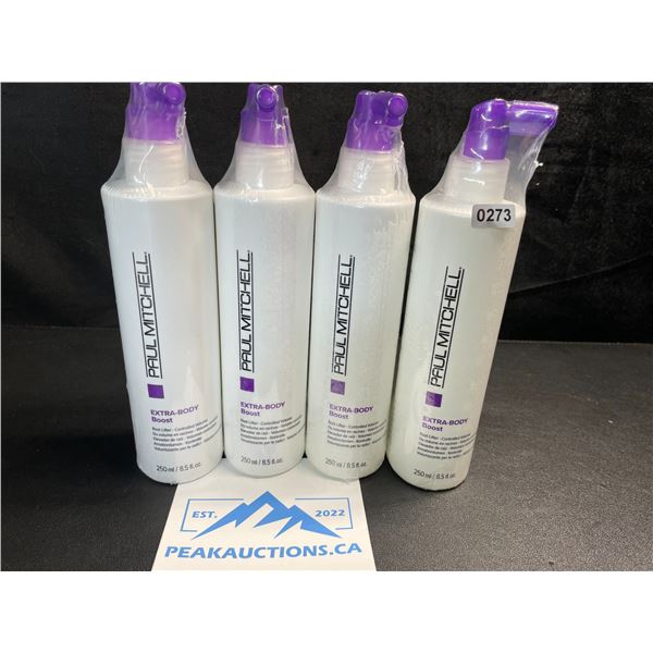 4 Paul Mitchell Extra-Body Boost Volumizing Sprays - Lifts & Volumizes - 250ml Each - New