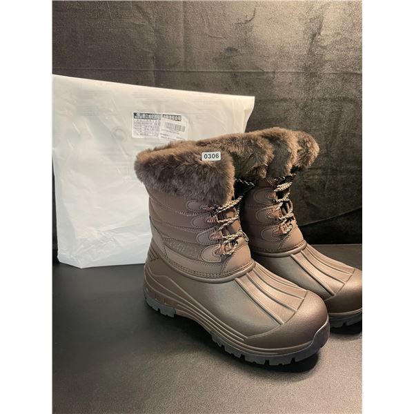 1 Pair of HobiBear Women's Waterproof Winter Mid-Calf Lightweight Snow Boots - Size 41 EUR - New