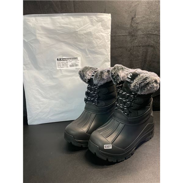 1 Pair of HobiBear Women's Waterproof Winter Mid-Calf Lightweight Snow Boots - Size 38 EUR - New