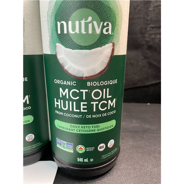 3 Bottles of Nutiva Organic MCT Oil from Coconut - Daily Keto Fuel - 946ml Each - New (BB: 2026 Apr)