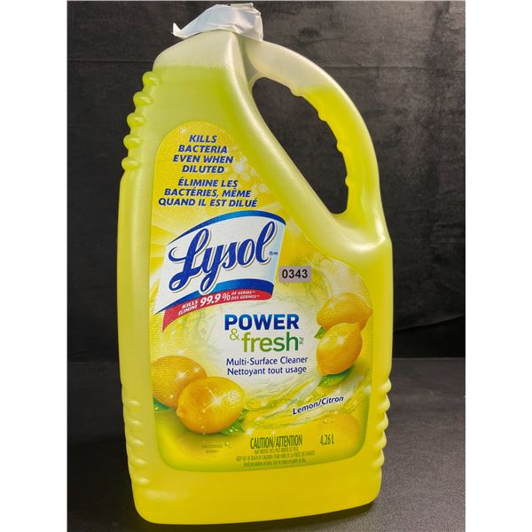 1 Large Jug of Lysol Multi-Surface Cleaner/Disinfectant - Lemon - 4.26L - New