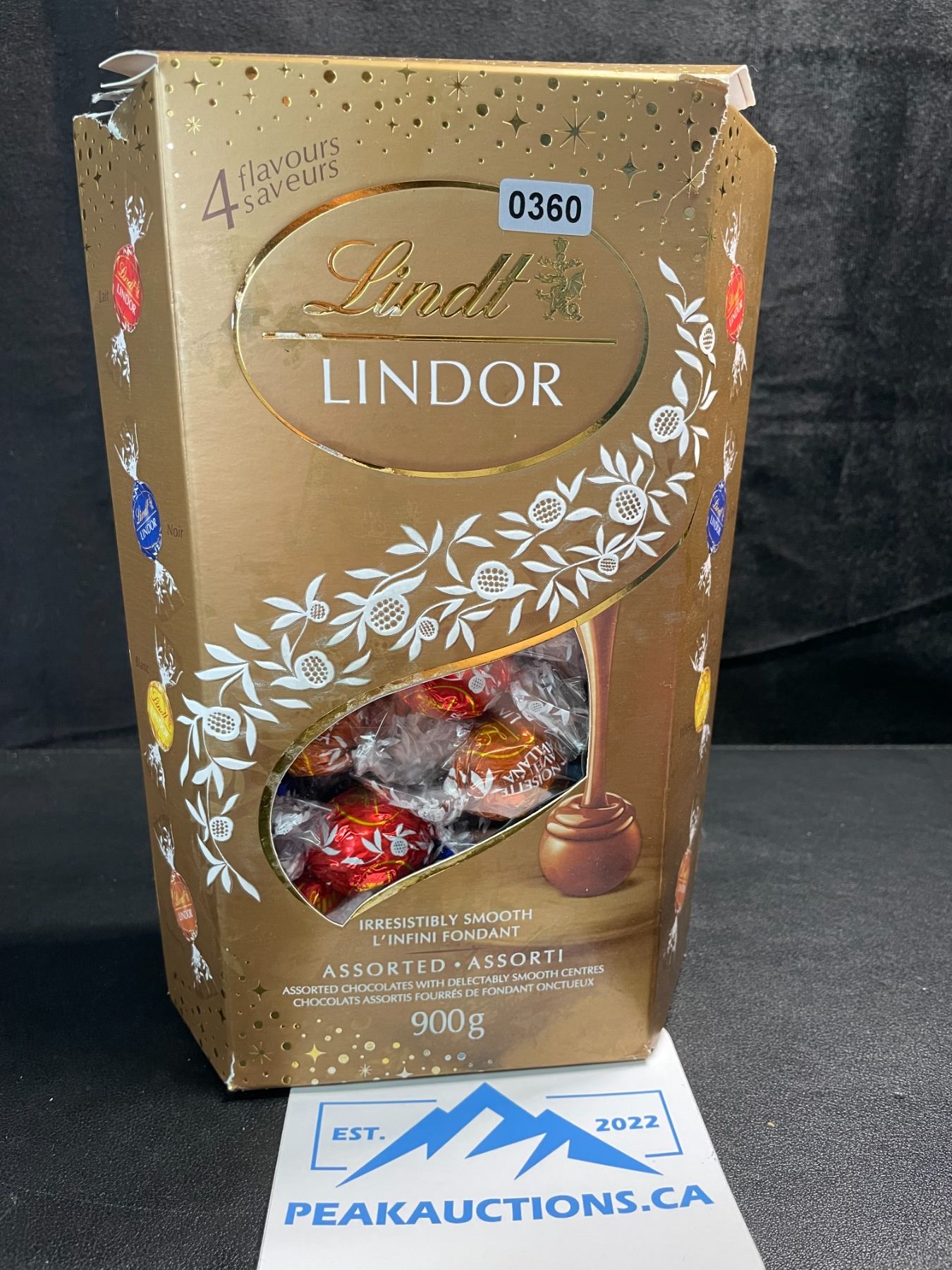 Lindor Box Back 1 Box of Lindt Lindor Assorted Chocolates - Large 900g Box - New (BB ...