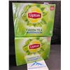 Image 1 : 2 Boxes of Lipton Green Tea Decaffeinated Tea Bags - 72 Tea Bags Per Box - BB: 25 JN 05 - New Sealed