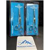 Image 1 : 2 Pairs of Equinox Professional Series Razor Edge Hair Cutting Scissors - 6.5" Length - New Sealed