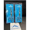 Image 1 : 2 Pairs of Equinox Professional Series Razor Edge Hair Cutting Scissors - 6.5" Length - New Sealed
