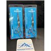 Image 1 : 2 Pairs of Equinox Professional Series Razor Edge Hair Cutting Scissors - 6.5" Length - New Sealed