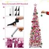 Image 2 : 1 Pop-Up Christmas Tree - 5FT Collapsible/Easy-Store Artificial Tinsel Xmas Tree for Decor - New!