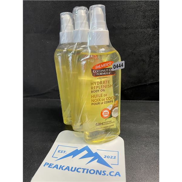 3 Palmer's Coconut Oil with Vitamin E Formula Hydrate Replenish Body Oils - 150ml - New Sealed