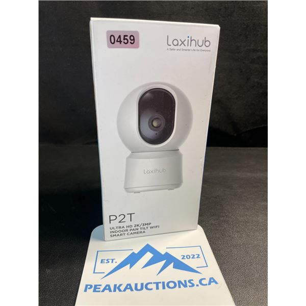 1 Laxihub P2T Ultra HD 2K/3MP Indoor Pan/Tilt WiFi Smart Home Security Camera - Brand New!