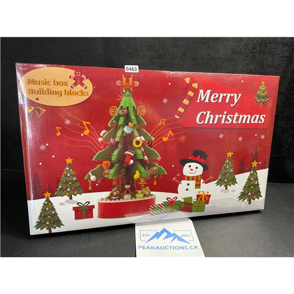 1 Christmas Tree Toy "Lego-Style" Building Block Set - New