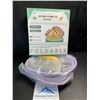 Image 2 : 1 Silicone Bread Proofing Basket Kit (Includes 9" Round Bread Pan & 10" Oval Pan & Tools) - New