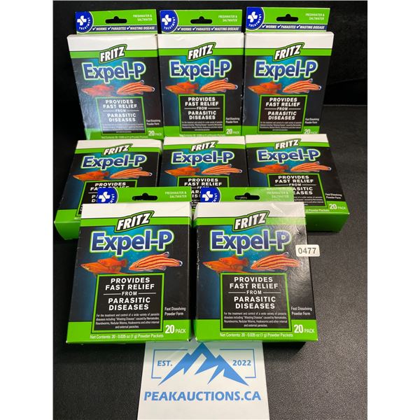 8 Fritz Aquatics Expel-P Parasitic Disease Treatment For Freshwater & Saltwater - 20 Packs Each; New