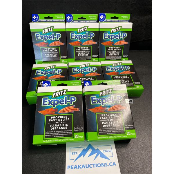 8 Fritz Aquatics Expel-P Parasitic Disease Treatment For Freshwater & Saltwater - 20 Packs Each; New