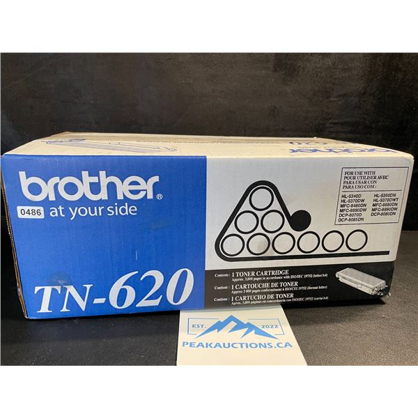 1 Brother TN-620 Toner Cartridge - New Sealed (Damaged Box - See Photos)
