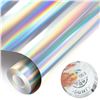 Image 1 : 2 Rolls of Holographic Permanent Adhesive Vinyl - 12" x 6FT Per Roll - For DIY Crafts/Decor - New