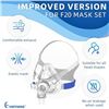 Image 5 : 1 Full Replacement Kit for ResMed Airfit F20; CPAP Mask, Headgear, Frame, Elbow & Clips - Size L