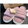 Image 2 : 1 Pair of VeraCosy Women's Open-toe Slide Slippers - Purple - Size 7-8 - New