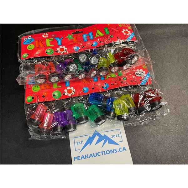 2 Packs of Flashlight Keychains - 12 Per Pack/24 Total - New