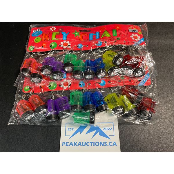 2 Packs of Flashlight Keychains - 12 Per Pack/24 Total - New