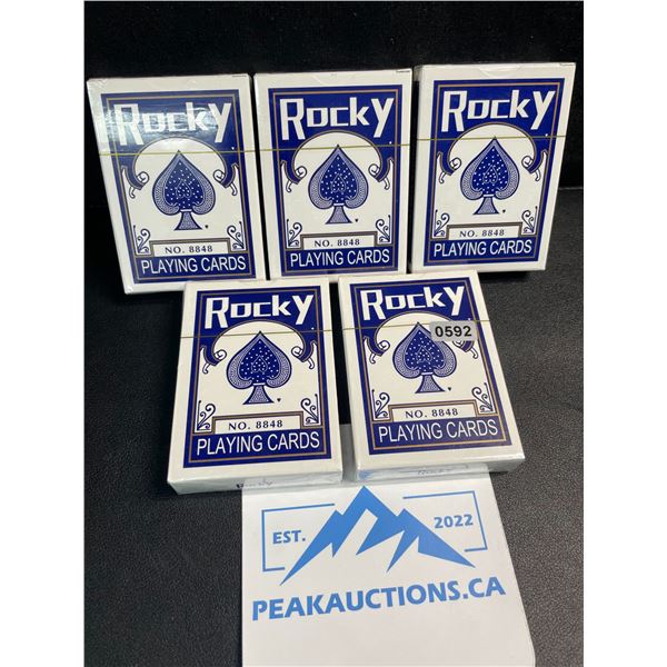 5 Packs of Rocky Playing Cards - New