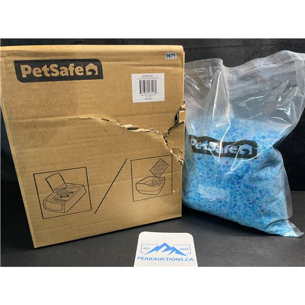 3 Bags of PetSafe Crystal Cat Litter - 2 Bags of Lavender (In Box) & 1 Blue Bag of Litter - New