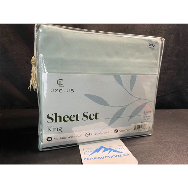 1 LuxClub 6PC Bed Sheet Set - King Size - Brand New!