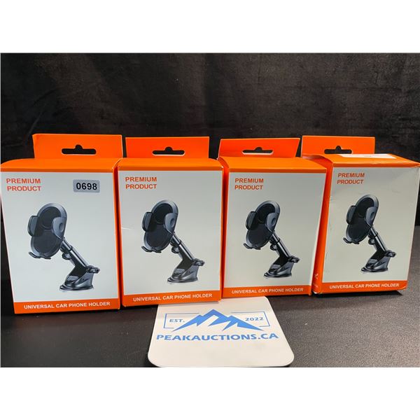 4 Universal Car Phone Holders/Phone Mounts for Vehicles - New