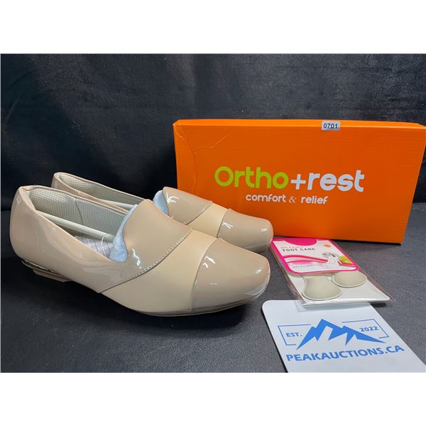 1 Pair of Ortho+Rest Comfortable Loafer Women's Dress Shoes (Slip-On) - Size 9 - Nude - New