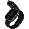Image 3 : 1 Smart Watch Fitness Tracker with Integrated Wireless Earbuds - 2.1" Screen - Black - New