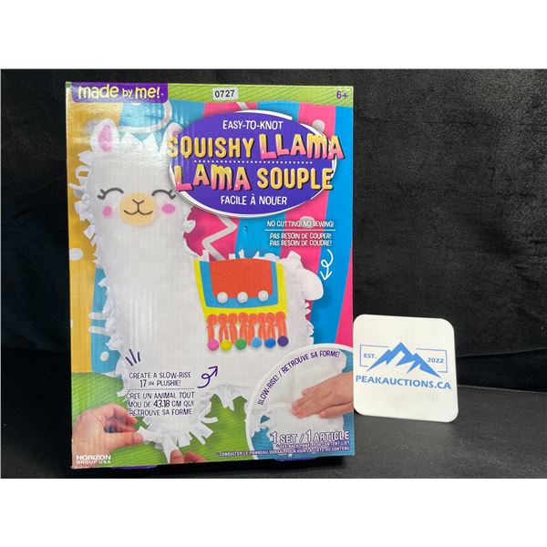 1 Easy-To-Knot Squishy Llama 17inch DIY MadebyMe Plushie Kit for Kids - New!