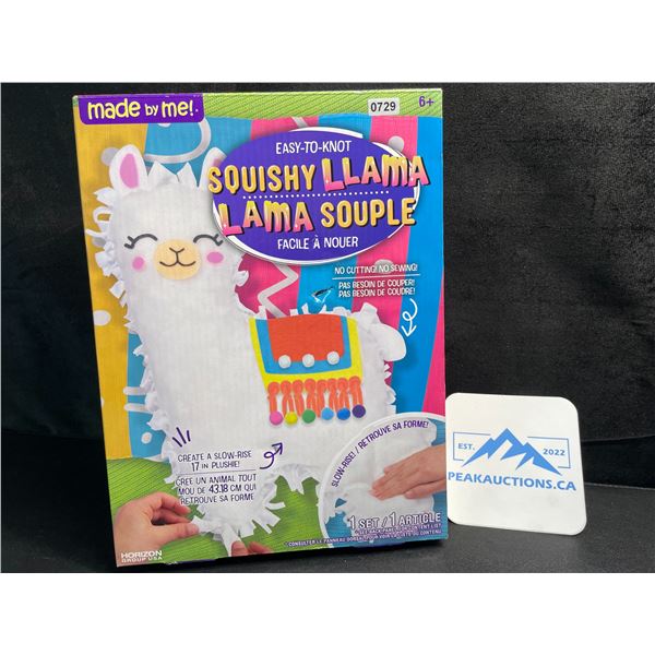 1 Easy-To-Knot Squishy Llama 17inch DIY MadebyMe Plushie Kit for Kids - New!