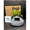 Image 2 : Solar LED Frog Welcome Statue for Yard and Garden Decor - New
