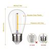 Image 2 : 15 Pack of PC-S14 E26 Base LED Filament Bulbs - New