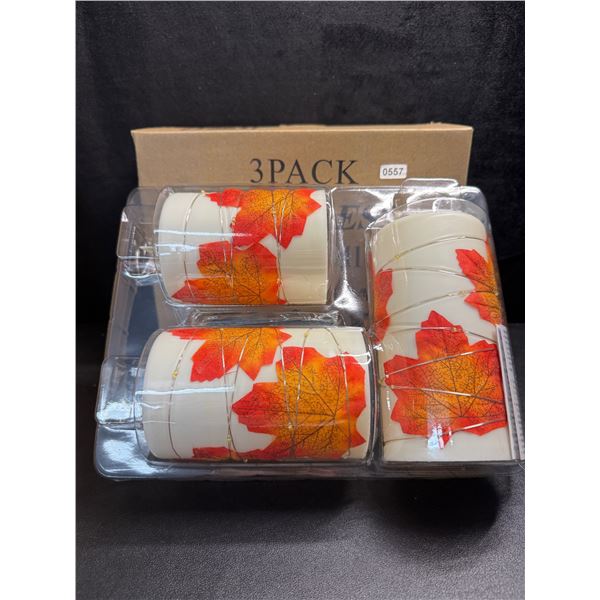 3-Pack of Flameless Aesthetic LED Candles - New