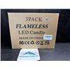 Image 2 : 3-Pack of Flameless Aesthetic LED Candles - New