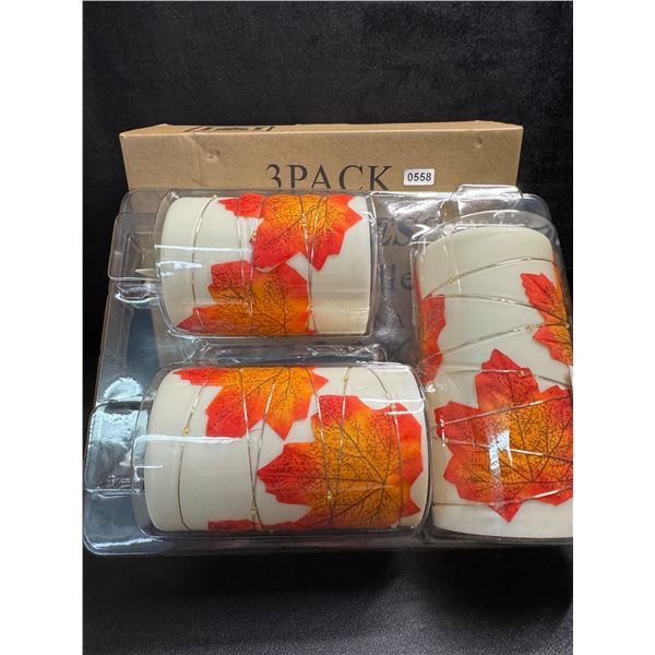 3-Pack of Flameless Aesthetic LED Candles - New