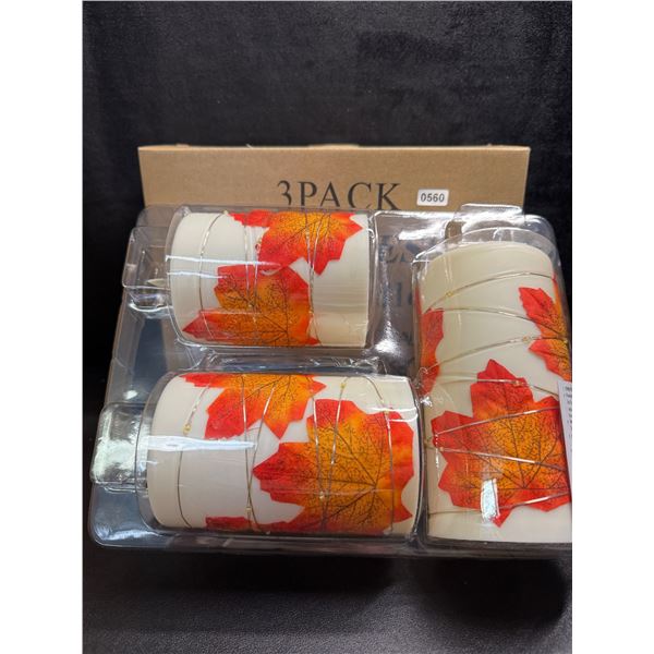 3-Pack of Flameless Aesthetic LED Candles - New