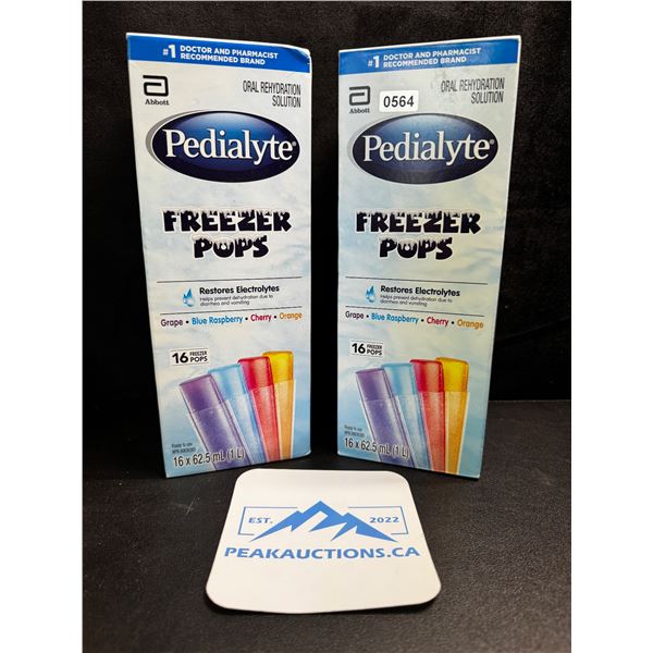 2 Boxes of Pedialyte Freezer Pops - 16 in Each - New