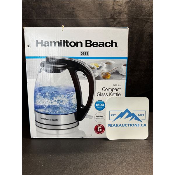 Hamilton Beach Compact Glass Kettle - New