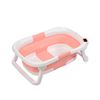 Image 1 : Collapsible Pink and White Baby Bath Tub with Thermometer - New