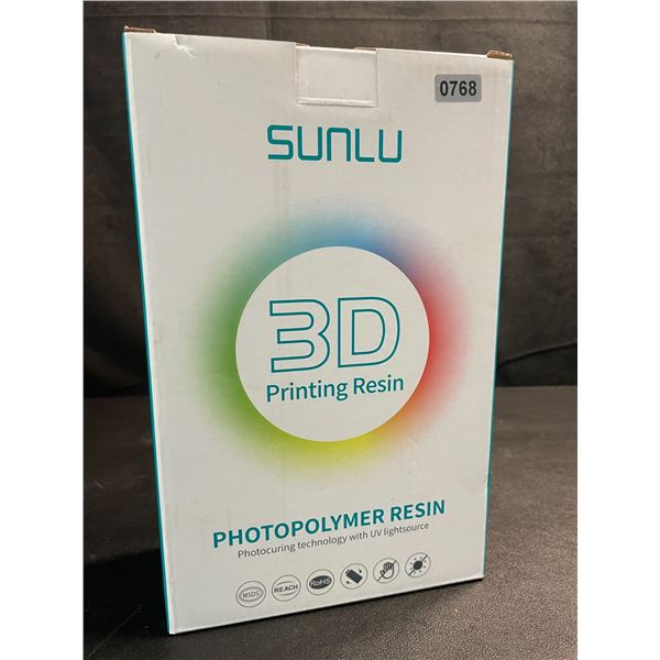 1 Box of Sunlu 3D Printing Resin - Photopolymer Resin - Solid Grey - 1KG - New
