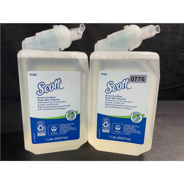 2 Scott Essential Green Certified Foam Skin Cleaners/Foam Hand Soap - 1 Liter Each - New